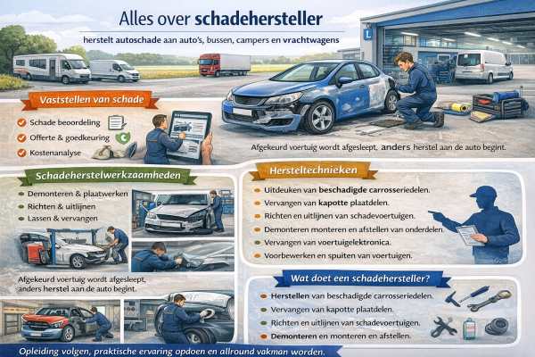 Alles over het beroep schadehersteller wat doet een schadehersteller